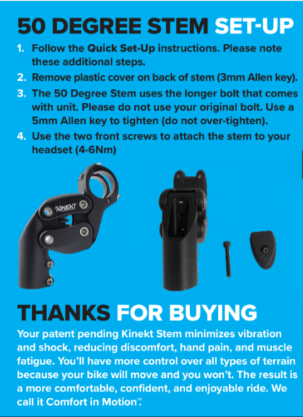 Suspension Stem - 50° Comfort+